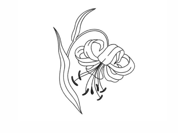 Lily Outline: A Delicate Floral for Holiday Gifts