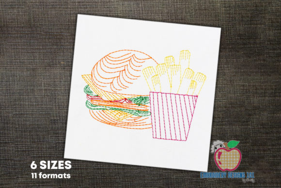 Review: Delicious Burger and French Fries Embroidery
