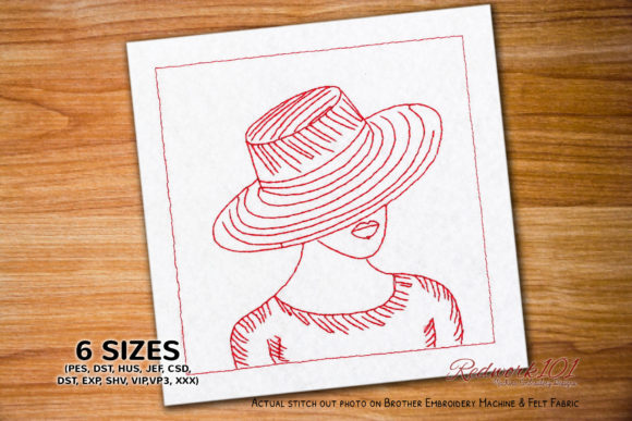 Reviewing Woman with Large Hat for Holiday Collections