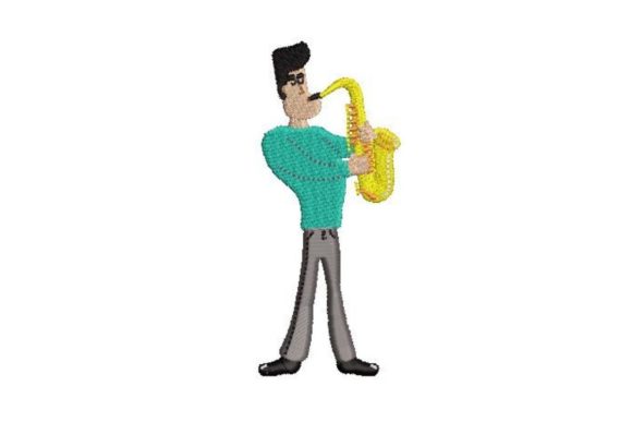 Saxophonist Embroidery Review for Boutique Apparel